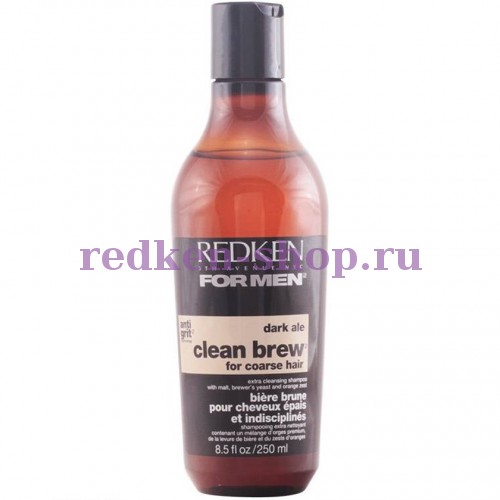 Redken For Men Clean Brew Дарк Эль Экстра-очищающий шампунь для плотных волос 250 мл