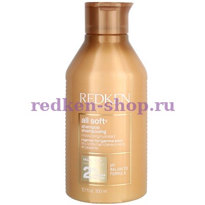 Redken All Soft смягчающий шампунь для сухих и жестких волос 300 мл